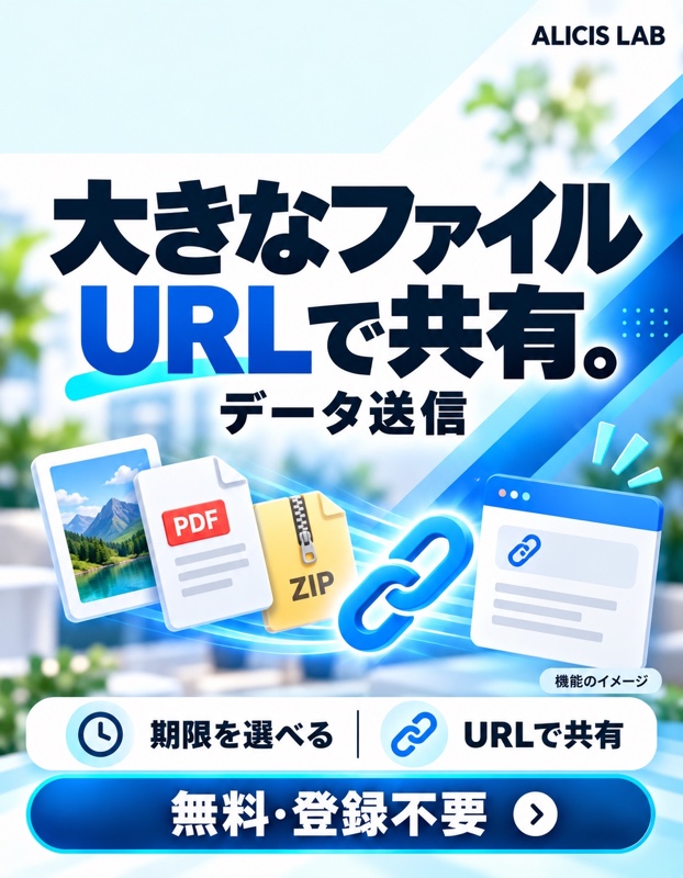 データ送信の広告イラスト（機能を説明するイメージ）